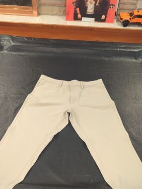 FootJoy Beige and White Athletic Fit Golf Pants